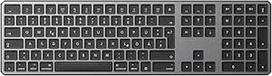 OMOTON "Bluetooth" klaviatūra Belaidė klaviatūra, skirta "MacBook Pro/Air", "iMac", "iMac Pro", "Mac Mini/Pro", įkraunama, su 3 "Bluetooth" kanalais, QWERTZ DE išdėstymas