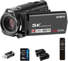 ORDRO XV80 5K tiesioginės transliacijos vaizdo kamera 12X optinis priartinimas 48MP Vlogging kamera "YouTube" fotokamera Fotoaparatas