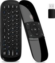 Oro pelės nuotolinio valdymo pultas su IR mokymosi funkcija, oro pelės nuotolinio valdymo pultas su 6 ašių giroskopu, klaviatūros ir pelės funkcija, skirtas "Nvidia Shield"/"Android TV Box"/"Smart TV"/Kompiuteriui/Projektoriui/HTPC