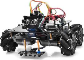 OSOYOO Omni-directinal Mecanum Wheels Robot Car Kit for Arduino Metal Chassis DC Motor Robotic STEM Remote Controlled Educational DIY Coding for Kids Teens Adults