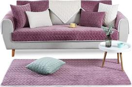 PETCUTE Sofos apsauga, sofos užvalkalas, neslystanti apsauga nuo įbrėžimų, šuns / katės sofos užvalkalas, antklodė šunims, kampinė sofa, apsauginis užvalkalas, svetainės sofos užvalkalas, violetinė, 110 x 210 cm