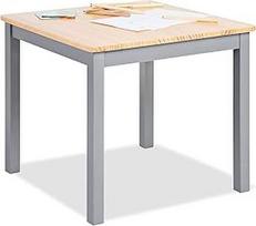 PINOLINO "Fenna" vaikiškas stalas iš pušies masyvo 51 cm aukščio stalas, skirtas 2-7 metų vaikams, pilkos ir skaidrios spalvos lakuotas