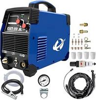 Plazminis pjaustytuvas 50A 240V dvigubos įtampos plazminio pjovimo mašina IGBT inverteris Metalo plazminis pjaustytuvas Maksimalus pjovimo storis 20 mm (B-mėlyna)