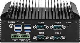 Pramoninis mini kompiuteris be ventiliatoriaus N150 (4C/4T), 4RS232 COM, 2RJ45 LAN, 2HD + VGA trigubas ekranas, 6USB, GPIO, WiFi, BT, SIM, pramoninis įterptinis kompiuteris be ventiliatoriaus, DDR4, 8GB RAM, 256GB SSD, "Win11 Pro