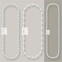 PVC ritininių žaliuzių grandinėlė (valdymo grandinėlė) su 10 grandinėlės jungčių - ilgis 25 metrai - 3,2 x 4 mm - skirta ritininėms žaliuzėms, žaliuzėms, lamelinėms užuolaidoms, spalva: balta