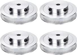QUARKZMAN GT-2 diržo skriemulys Sinchroninis ratas 80 dantų 6,35 mm skylė Tinka 6 mm pločio diržui Aliuminio lydinio sinchronizavimo diržo skriemulys 3D spausdintuvui CNC mašinai Pakuotė iš 4 vnt.