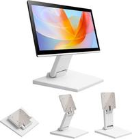 Reguliuojamas LCD monitoriaus stovas Reguliuojamas LCD monitoriaus stovas sulankstomas metalinis monitoriaus stalinis stovas su VESA skyle 75 x 75 mm/100 x 100 mm, 10-24 colių plokščio televizoriaus ekrano sulankstomas metalinis monitoriaus stalinis laiki