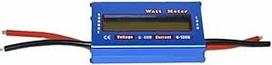 RichVibe DC Power Analyzer mit LCD-Display Solar Wind 12 V 24 V Systeme, 0-100 A Strom-Energiezähler, Leistungstest-Monitor, blau, 84 x 50 x 20 mm