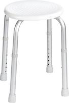 RIDDER Assistent A00603101 Vonios kambario taburetė Apvali reguliuojamo aukščio taburetė, kurios skersmuo 34 x 35 - 53 cm, balta