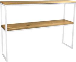 Rustic Solid Wood Console Table - siauras aukštas stalas su lentyna svetainei, prieškambariui ar įėjimui - plonas dizainas erdvę taupantiems baldų sprendimams