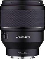 Samyang AF 85 mm F1.4 II FE suderinamas su "Sony E" - automatinio fokusavimo pilno formato ir APS-C portatyvinis fiksuoto židinio nuotolio objektyvas, skirtas beveidrodžiams sisteminiams fotoaparatams Aliuminio korpusas, apsaugantis nuo oro sąlygų