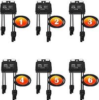 Saulės energijos optimizatorius 600 W, 6 vnt., saulės kolektorių MPPT galios optimizatorius Max 1500 V DC, MPPT saulės valdiklis su saulės kištuku, IP68 vandeniui atsparus optimizatorius, skirtas fotovoltiniams saulės moduliams