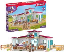 schleich Horse Club 42567 Arklidė su Hannah, Lisa, 3 žirgais ir daugybe priedų, puiki dovana mergaitėms ir berniukams, žirgų žaislas vaikams nuo 5 metų, 115 dalių rinkinys