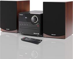 SHARP XLB512BR Mikro garso sistema 45W FM radijas "Bluetooth" USB CD MP3 Ruda