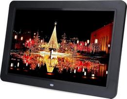 Skaitmeninis nuotraukų rėmelis 12 colių LED 1280 x 800 HD elektroninis rėmelis Išmanusis daugiakalbis su nuotolinio valdymo pulteliu Darbalaukio stovas Laikrodis/Muzikos/Video/Audio grotuvas/eBook (ES kištukas)