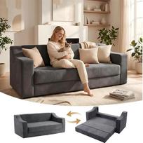 Sofa-lova su miego funkcija Sulankstoma sofa: 2 sėdimos vietos be kaulų kempinės grindų sofa su porankiais Sofa-lova svečiams nakvynei Svetainė Miegamasis Butas Balkonas