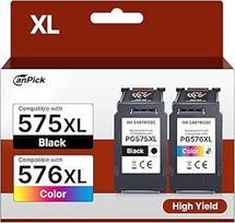 Spausdintuvo kasetės 575 576 Multipack PG 575 XL 576 XL, skirtos "Canon" 575 juoda 576, skirtos "Canon PIXMA TS3550i TR4755i TR4750i TR4751i TS3551i TS3750i TS3751i TS3752i TR4756 575 juoda, 576 spalvota)