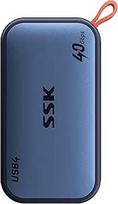 SSK 4TB USB4 Externe SSD bis zu 4000MB/s, 40Gbit/s Portable SSD Festplatte Extern Kompatibilität für Thunderbolt 4, External SSD für iPhone 15/16/17-Serie, Mac, Laptop, PC & OTG, inkl. LED-Anzeige