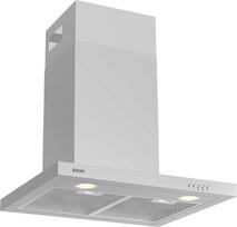 Svan Campana Extractora Tipo T 60 cm Inox SCPT601AIX. Potencia 233m3/h, Tiro Doble, 3 Velocidades, Control Manual, Filtro apto para Lavavajillas