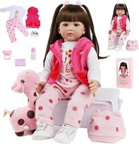 SYP Reborn Baby 24 colių 60 cm Reborn Baby Silikono vinilo Reborn lėlė Lifelike Reborn Baby lėlės kaip tikra lėlė Rankų darbo Reborn mažylis mergaitė žaislas dovanų
