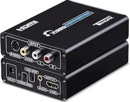 Tendak Kompozitinis S-Video AV RCA CVBS į HDMI adapteris N64 PS2 į HDMI konverteris Adapteris palaiko 720p/1080p su 3RCA S-Video kabeliu