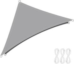 Tentas atsparus vandeniui, 95% apsauga nuo UV spindulių, trikampio formos apsauga nuo saulės, pralaidus orui, atsparus plyšimui, atsparus oro sąlygoms, 1,9 x 1,9 x 2,7 m, trikampio formos, atsparus vandeniui, su tvirtinimo virvėmis, skirtas balkonui, tera
