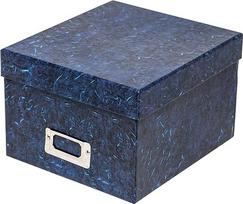 The Photo Album Company - ALBOX57BLUE - Dėžutė nuotraukoms laikyti, 13 x 18 cm, tamsiai mėlyna, marmurinė