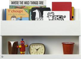 Tidy Books ® Bunk Bed Buddy™ dviaukštės lovos knygų spinta Vaikų sieninė lentyna Balta pakabinama lentyna Vaikų kambario lentyna Dviaukštės lovos lentyna 33 x 53 x 12 cm Rankų darbo