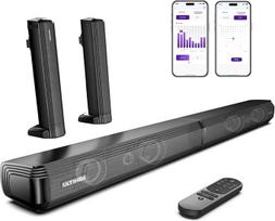 ULTIMEA 2.2 garso juosta televizoriaus įrenginiams, VoiceMX, valdoma programėle, 100 W atskiriama 2-in-1 TV garso juosta, TV garsiakalbis su 3 ekvalaizerio režimais, reguliuojamais bosais, "Bluetooth 5.3", ARC/Opt/Aux, "Apollo S40 Pro", 2025 m.