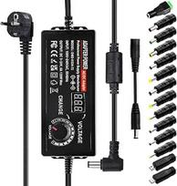 Universalus maitinimo šaltinis 3V-24V, 5A, 120W, reguliuojamas maitinimo šaltinis 100-240V kintamosios srovės į nuolatinės srovės reguliuojamą maitinimo adapterį Transformatorius su skaitmeniniu ekranu ir 14 antgalių, skirtas buitinei elektronikai, nuolat