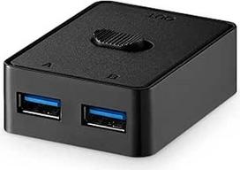 USB 3.0 jungiklio selektorius, dvikryptis USB jungiklis 2 in 1 Out/1 in 2 Out, YuLinca mini jungiklis 2 kompiuteriams, klaviatūros, pelės, skenerio ir spausdintuvo bendrinimui