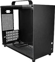 V500 Mini nešiojamas M-ATX/ITX kompiuterio korpusas, "Mini Tower" korpusas, permatomas akrilo korpusas "pasidaryk pats" staliniam kompiuteriui su rankena, palaiko 320 mm GPU dydį (juodas 2.0)