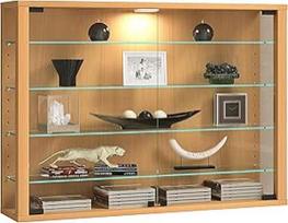 VCM stiklinė vitrina pakabinama su ESG apsauginiu stiklu | Matmenys: H 60 x W 83 x D 18 cm | Modernus ir taupantis erdvę | Vitrina - Vitrosa L