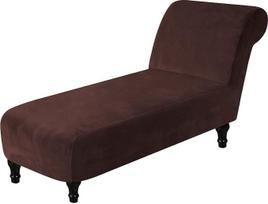 Velvet Slipcover Armless Stretch Chaise Couch Cover Pet baldų dangtelis Mašina skalbiama Recliner Sofa Slipcover (Brown)