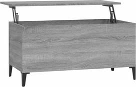 vidaXL Kavos staliukas Reguliuojamo aukščio svetainės staliukas Šoninis staliukas Sofos staliukas Arbatos staliukas Kavos staliukas Grey Sonoma 90 x 44,5 x 45 cm Medienos medžiaga