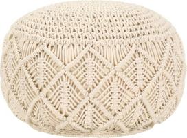 vidaXL Macramé rankų darbo pufas Sėdynė Pufas Sėdynė Kojinė Kojinė Kojinė Osmanų minkštasuolis Kojinė Kojinė Kojinė Rankų darbo 45 x 30 cm Medvilnė