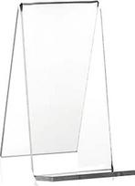 VITAdisplays kampinis stovas, knygų stovas, knygų laikiklis ir stovas iš originalaus pleksiglaso (skaidrus, 10,0 cm), 10 vnt.