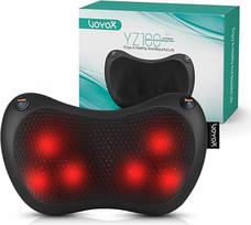 VOYOR-HEALTH nugaros ir kaklo masažuoklis, Shiatsu kaklo masažuoklis su šiluma, 6 besisukantys mazgai juosmeniui, kojoms, pėdoms, kūno skausmo malšinimui, atsipalaidavimui namuose, biure, automobilyje YZ100