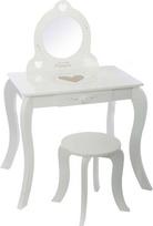 WELL HOME MOBILIARIO & DECORACIÓN Tualetinis staliukas su veidrodžiu ir taburete Tualetinis staliukas su veidrodžiu ir 1 stalčiumi Grožio kampelis Klasikinis stilius