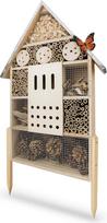 WILDLIFE FRIEND XL 76 cm dydžio vabzdžių viešbutis su pagrindu ir cinko stogeliu - neapdorotas, vabzdžių namelis bitėms, boružėlėms ir drugeliams, bičių viešbutis ir lizdavietė, skirtas kabinti arba statyti