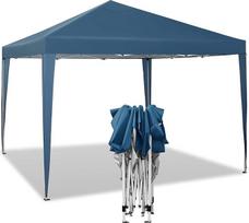 WOLTU PVL0002bl Pop-Up vandeniui atspari sulankstoma pavėsinė Apsauga nuo saulės Renginys pavėsinė Sodo pavėsinė Patio Kempingas Festivalis Pagoda Palapinė Oksfordo metalinis rėmas 3 x 3 m Mėlyna