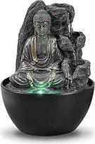 Zen'Light Revata Budos atpalaiduojantis krioklio fontanas Zen dekoracijos Feng Shui Lucky Charm Smart Naudinga dovana Stalo fontanas su LED šviesa Aukštis 18 cm