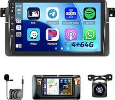 [8 branduolių 4G + 64G] "Hikity" automobilinis radijas "Android 15" BMW 3 serijos E46 1999-2005 9 colių jutiklinio ekrano automobilinis radijas su 1280 x 720 pikselių 32EQ DSP FM RDS Belaidis "Carplay" "Android" automobilinė GPS navigacija WiFi