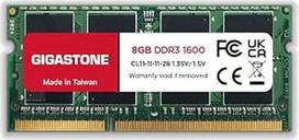 [DDR3 RAM] "Gigastone" nešiojamųjų kompiuterių operatyvioji atmintis 8GB DDR3 RAM 8GB DDR3-1600MHz PC3-12800 CL11 1.35V SODIMM 204 Pin / Pin Unbuffered Non-ECC Kompiuterių atmintis RAM (tik nešiojamiesiems kompiuteriams / nešiojamiesiems kompiuteriams)