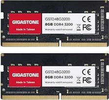 【DDR4 RAM tik nešiojamiesiems kompiuteriams】GIGASTONE 16GB rinkinys (2x8GB) DDR4 3200MHz (2933MHz arba 2666MHz) PC4-25600(PC4-23400/21300) CL22 1.2V SODIMM 260Pin Non-ECC Unbuffered Nešiojamųjų kompiuterių atminties atnaujinimas