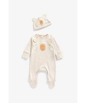 MOTHERCARE šliaužtinukas ilgomis rankovėmis ir kepurė, BB766