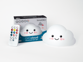 INNOGIO sieninė silikoninė naktinė lemputė GIOCLOUD, GIO-130
