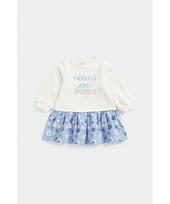 MOTHERCARE suknelė ilgomis rankovėmis ir pėdkelnės, FE309