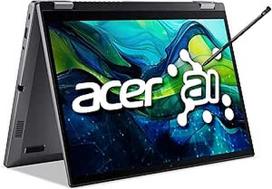 "acer Aspire Spin 14" (ASP14-52MTN-75Q5) konvertuojamasis nešiojamasis kompiuteris, 14 colių WUXGA IPS jutiklinis ekranas, "Intel Core Ultra 7 155U", 16GB RAM, 1 TB SSD, "Intel Graphics", "Windows 11", QWERTZ klaviatūra, pilkos spalvos