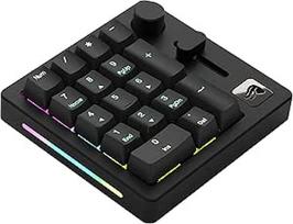 "Glorious Gaming GMMK Macro Numpad" - su kabeliu arba "Bluetooth", aliuminis, anpassbar, programmierbarer Regler & Knopf, skoningas RGB apšvietimas, linijinis skaleris, 18x Doubleshot-ABS-Kappen - Schiefer